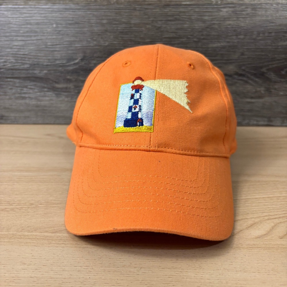 Baxter Hat Cap Strap Back‎ Orange Lighthouse Adjustable